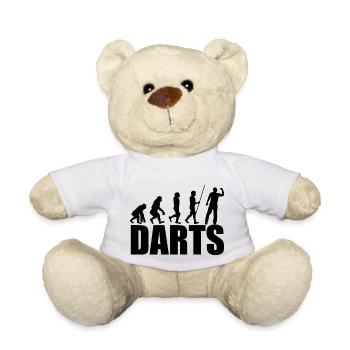 Darts Sports Fun - Teddy Bear - white - Front