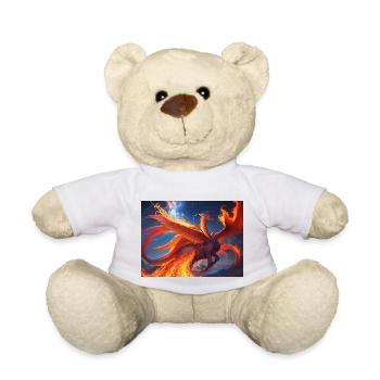 blue red sky with a creature generated ai - Teddy Bear - white - Front