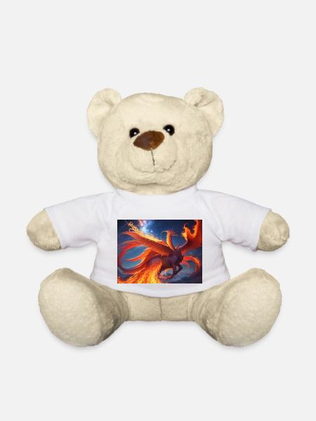 blue red sky with a creature generated ai - Teddy - Weiß