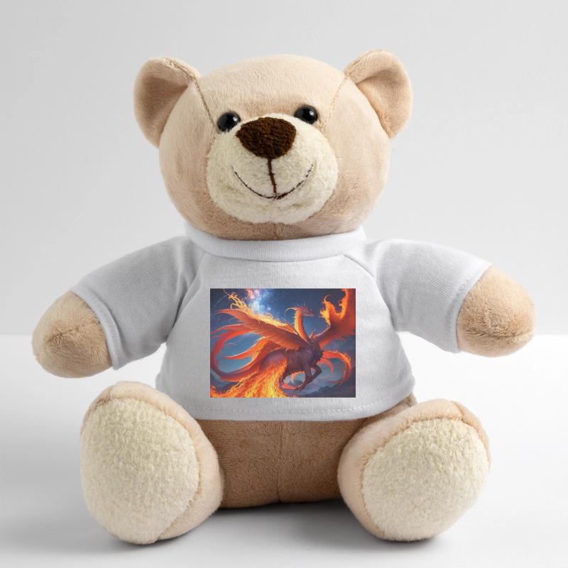 blue red sky with a creature generated ai Teddy Bear