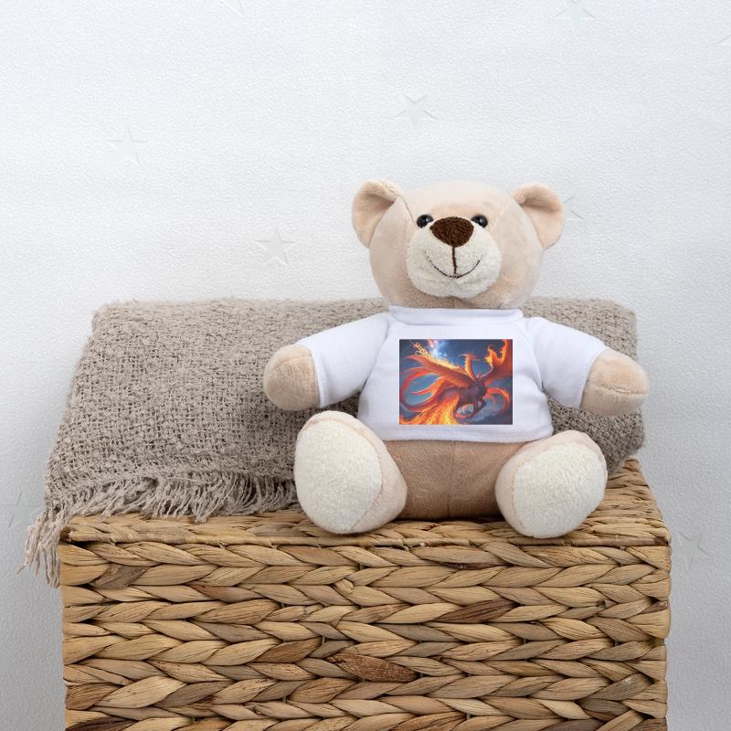 blue red sky with a creature generated ai Teddy Bear