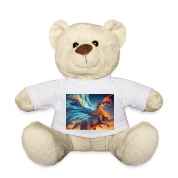 blue red sky with a creature generated ai - Teddy Bear - white - Front