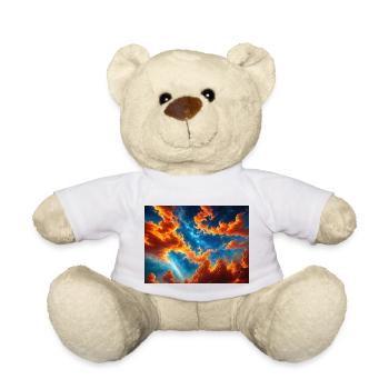 blue red sky with a creature generated ai - Teddy Bear - white - Front