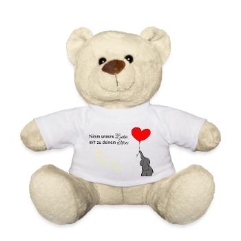 Nimm unsere Liebe mit zu deinem Stern Stern - Teddy - Weiß - Vorne