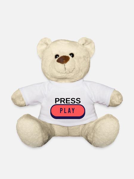 PRESS PLAY - Das Piece für Gamer - Teddy - Weiß