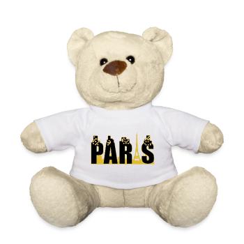 Paris Stadt Fraunkreich golden black - Teddy - Weiß - Vorne