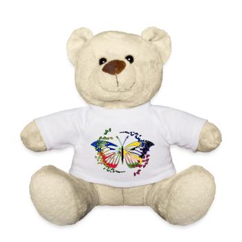 Haiti Haitian Jamaica Combination I Gift - Teddy Bear - white - Front