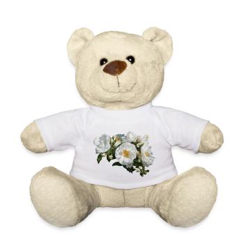 White rose bush with buds - Teddy Bear - white - Front
