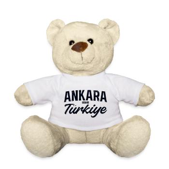 Ankara Turkiye Schriftlogo - Teddy - Weiß - Vorne