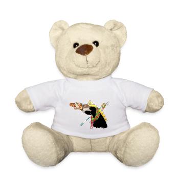 SAUFENDEr Gaul SCHWARZ GELB - Teddy - Weiß - Vorne