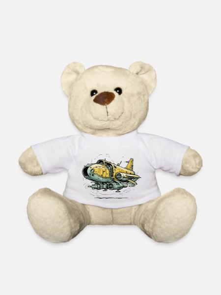 Allgemeines Flugzeug gelb - Teddy - Weiß
