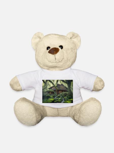 Maison magique dans les bois - Nounours - blanc