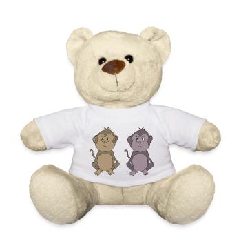Frères singes - Nounours - blanc - Devant