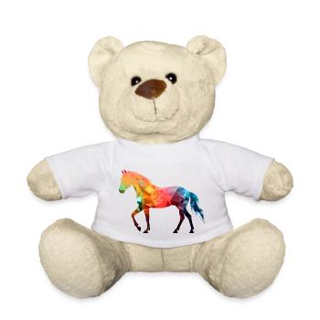 Bak le cheval multicolore - Nounours - blanc - Devant