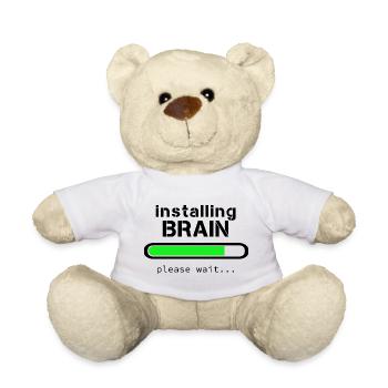 Installing Brain - Teddy Bear - white - Front