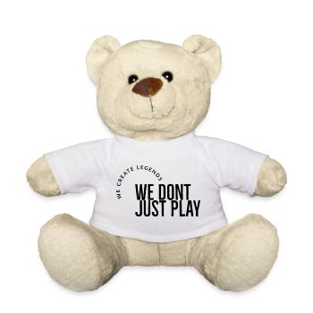 we dont just play black - Teddy Bear - white - Front