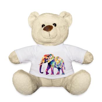elefant bunt - Teddy - Weiß - Vorne