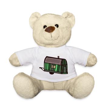 Bauwagen Wohnwagen Wohnmobil Tinyhaus wohnen Hütte - Teddy - Weiß - Vorne