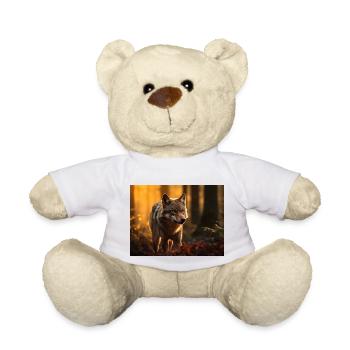 A wolf in the forest - Teddy Bear - white - Front