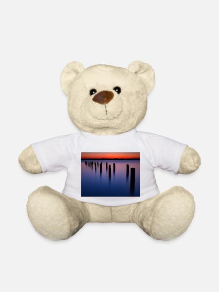Abendstimmung am Starnberger See - Teddy - Weiß