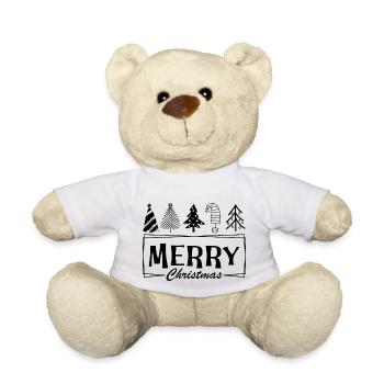 Joyeux Noël - Nounours - blanc - Devant