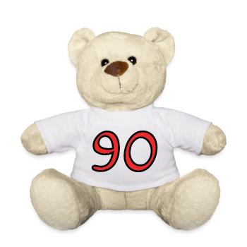 90. 90 YEARS. 90TH ANNIVERSARY. 90TH ANNIVERSARY. - Teddy Bear - white - Front