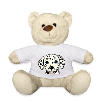 Chiot dalmatien mignon - Design noir/blanc - Nounours - blanc - Devant