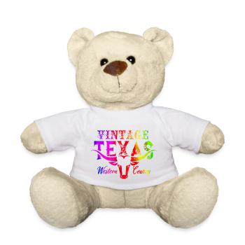Texas USA Amerika Reisen United Symbol Houston - Teddy - Weiß - Vorne