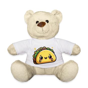 Cute Kawaii Chibi Tacos 1 - Teddy Bear - white - Front
