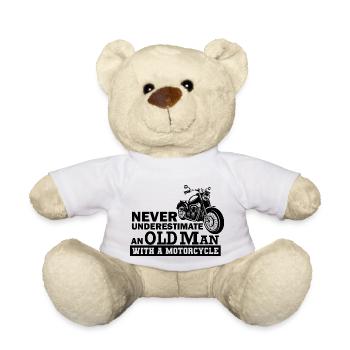 Lustiger Motorrad Spruch - Teddy - Weiß - Vorne