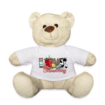 Amour Fraise Fraise Amour Fruit - Nounours - blanc - Devant