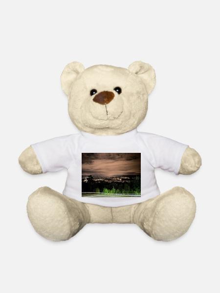 Oslo bei Nacht - Teddy - Weiß
