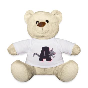 Katze Buchstabe A - Teddy - Weiß - Vorne