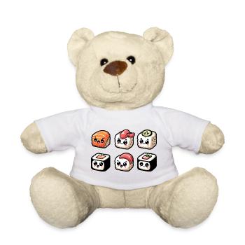 Sushi Smiles : Le délicieux bouquet de rouleaux - Nounours - blanc - Devant
