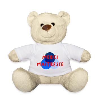 MERCI. MAÎTRESSE. MAÎTRE. MERCI MAÎTRESSE - Nounours - blanc - Devant