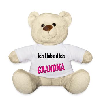 ich liebe dich GRANDMA - Nounours - blanc - Devant