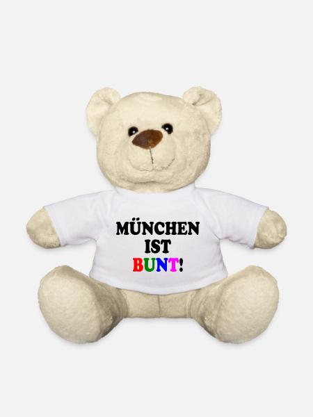 München ist bunt - Teddy - Weiß