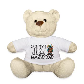 Tiki Krieger Cartoon Tropenheld - Teddy - Weiß - Vorne