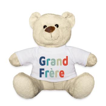 Birth, big brother, big son - Teddy Bear - white - Front