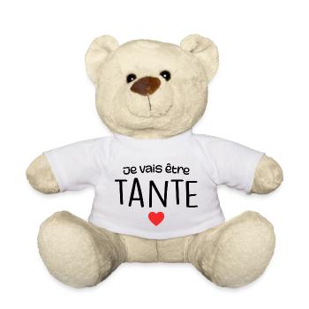 Ich werde eine Tante sein - eine zukünftige Tante - Teddy - Weiß - Vorne