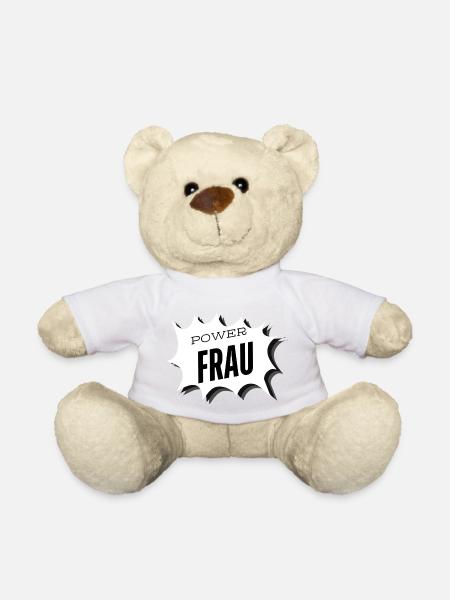 Power Frau - Teddy - Weiß