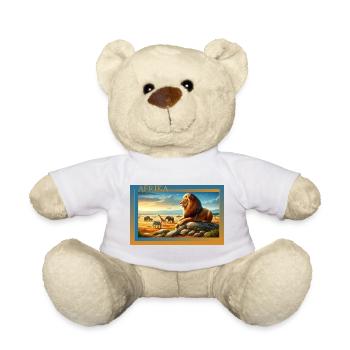 Afrika Löwe am Sonnenuntergang - Teddy - Weiß - Vorne