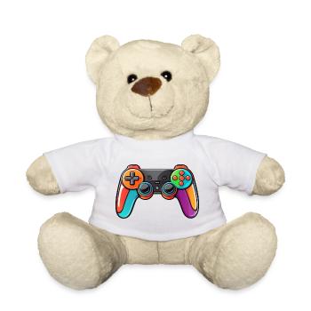 Gamepad Controller Colors Colorful - Teddy Bear - white - Front