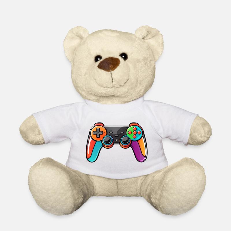 Gamepad Controller Colors Colorful - Teddy Bear - white