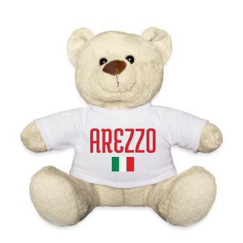 Arezzo Italy Flag Design - Teddy Bear - white - Front