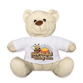 Bee Hold The Rising Sun - Teddy Bear - white - Front