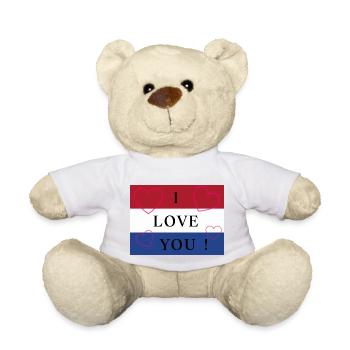 Holland / Netherlands / Pays-Bas Flag / Drapeau - Nounours - blanc - Devant