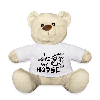 Horse Sport Dressage Show Jumping - Teddy Bear - white - Front