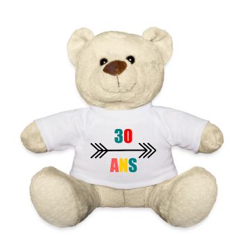 30. 30 YEARS. 30th ANNIVERSARY. 30 YEARS ANNIVERSARY. - Teddy Bear - white - Front