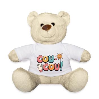 Hello English - Coucou Design - Teddy Bear - white - Front